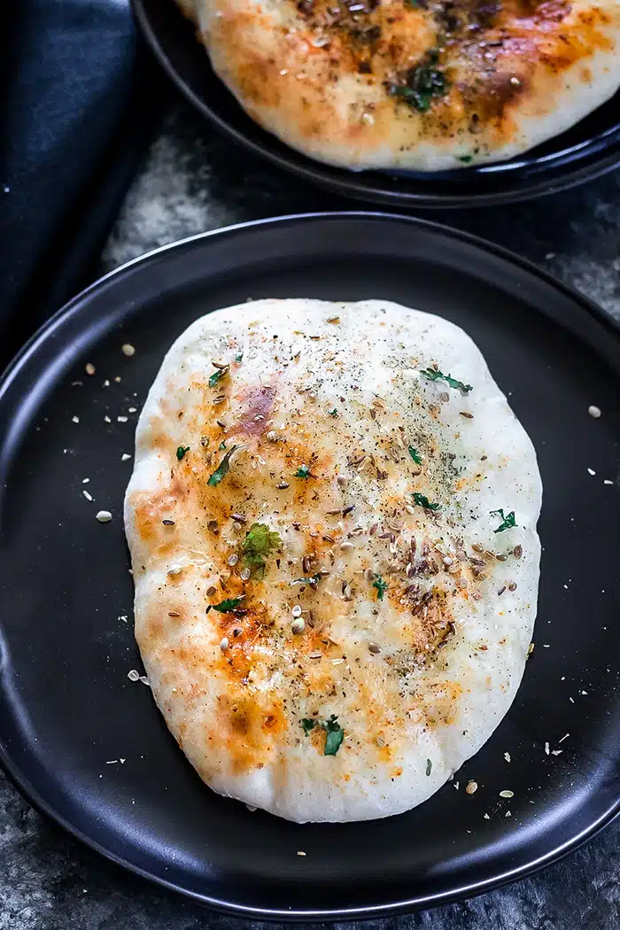 Wheat Kulcha on a plate