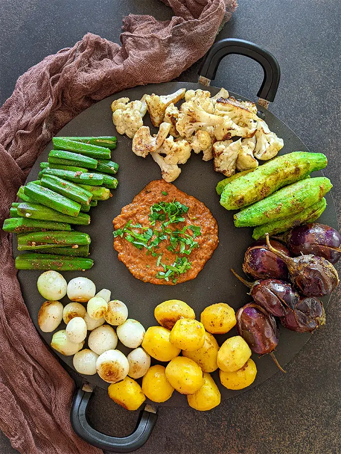 Tawa sabzis on a griddle