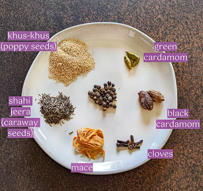 Kakori kebab Spice list