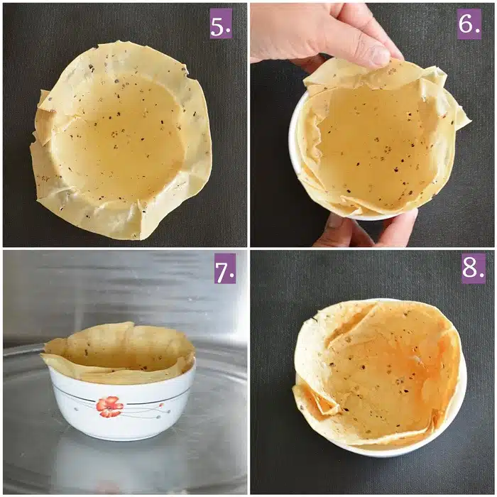 Cook Papad Katoris in microwave