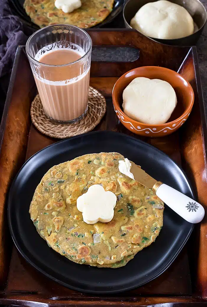 Methi paratha with chai