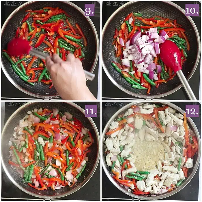 Saute vegetables