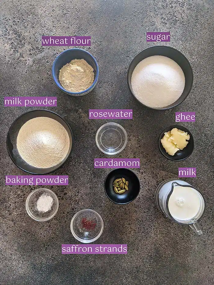 Ingredient list for Angoori Gulab Jamun