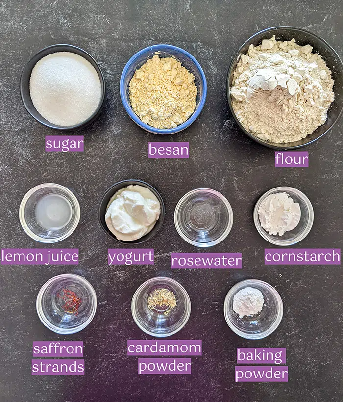 Ingredient list for Jalebi