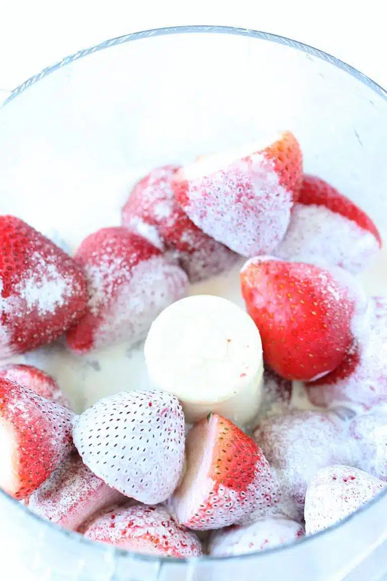Strawberries and coconut milk