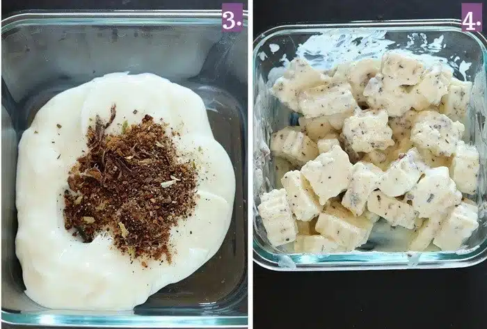 Marinate paneer