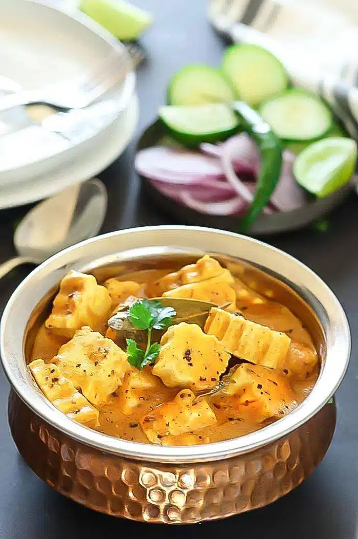Paneer Kali Mirch with cilantro leaf