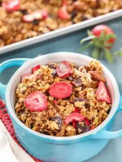 Gluten Free Strawberry Almond Granola