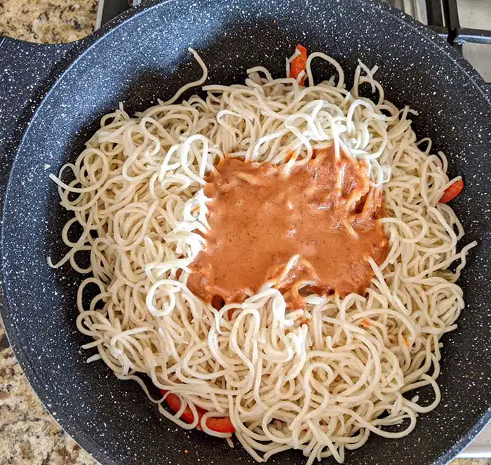 Add sauce