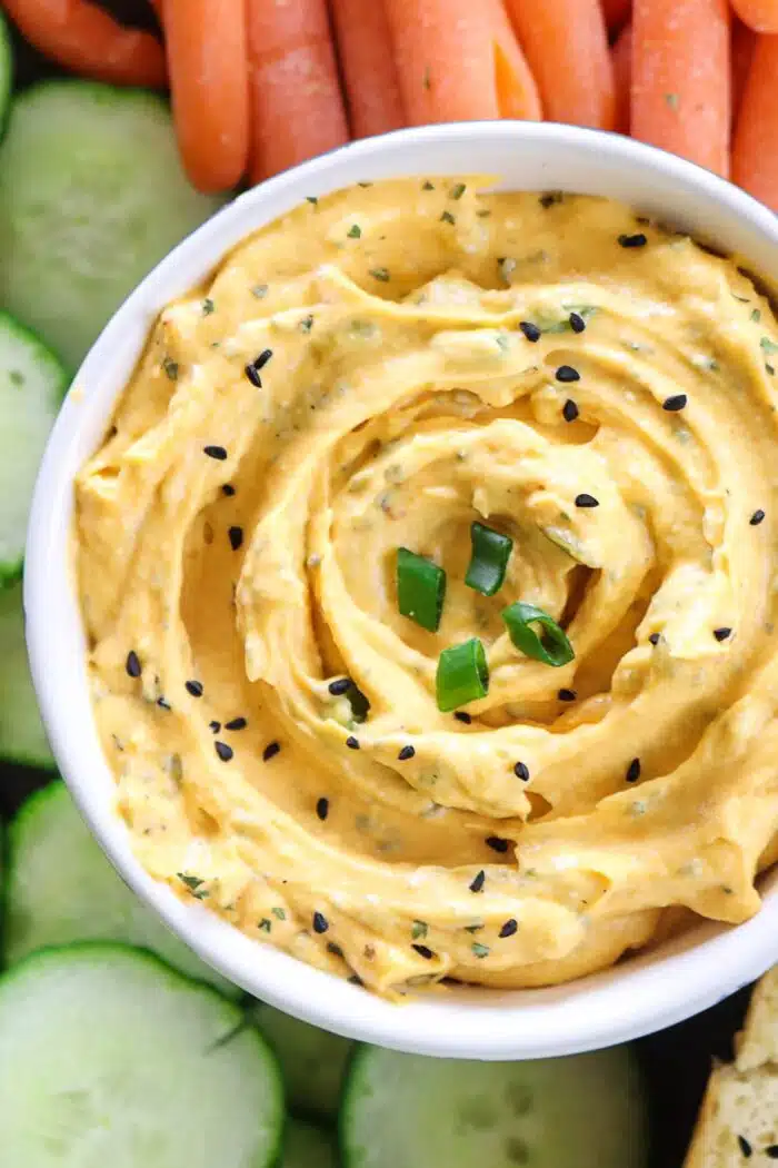 Pumpkin dressing with scallions