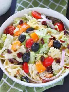 Cranberry Bowtie Pasta Salad- Ruchiskitchen