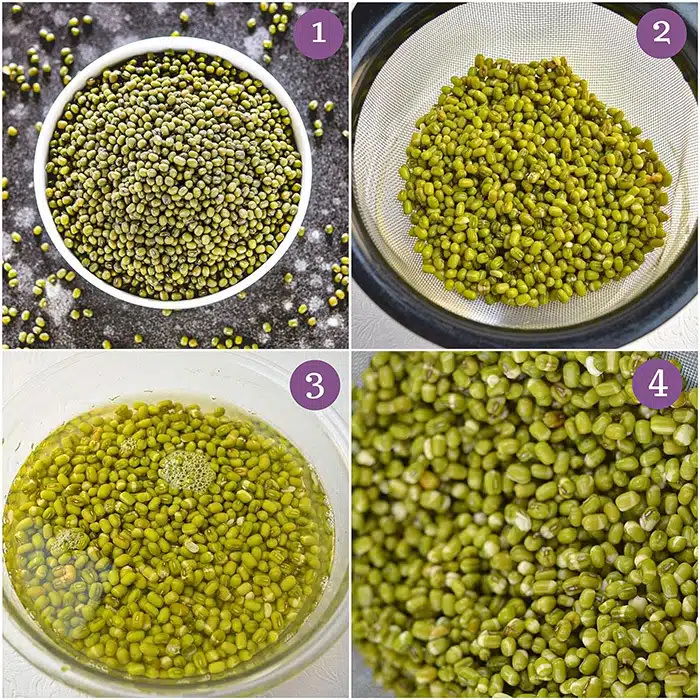 Soak Moong beans overnight