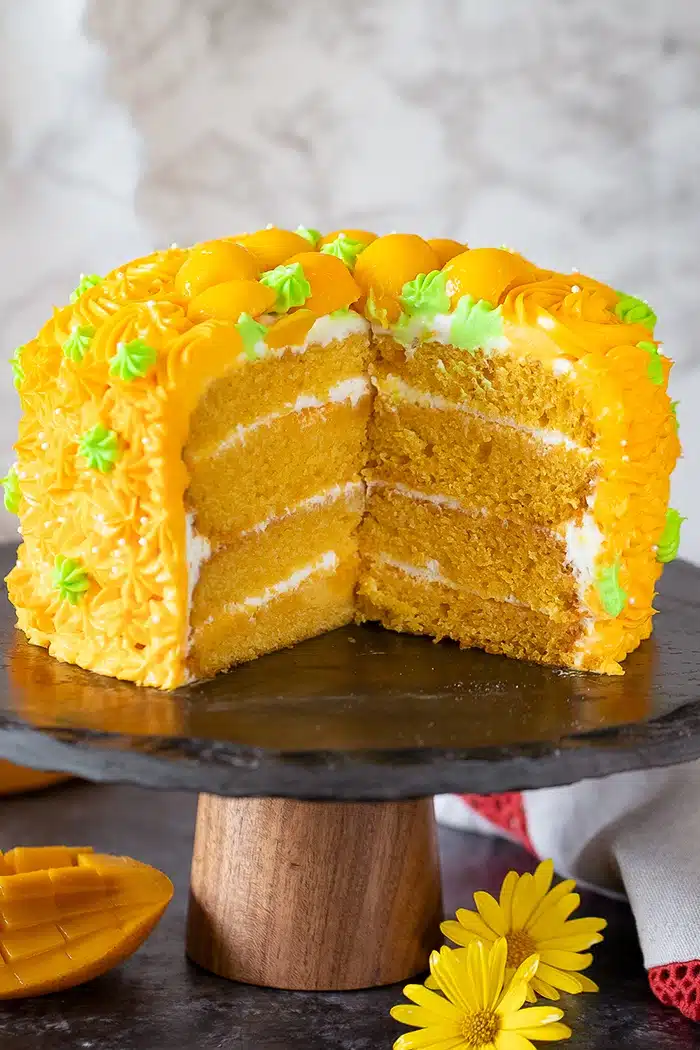 Eggless mango cake Recipe