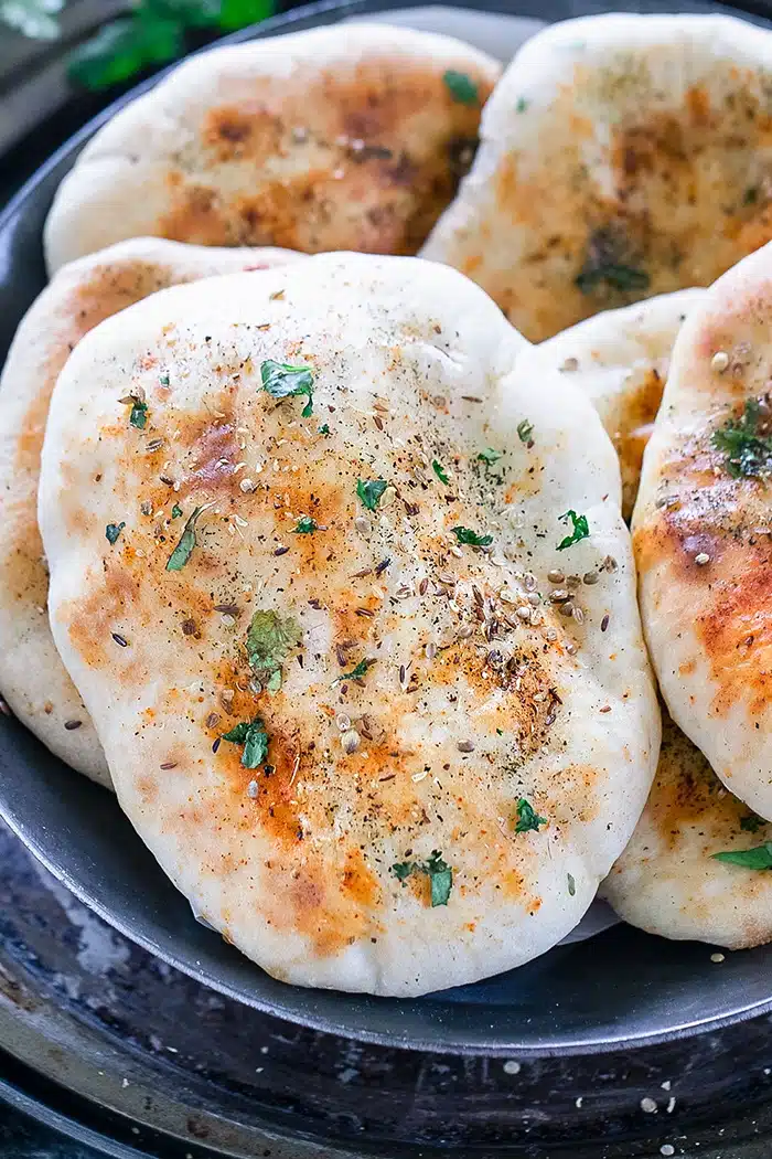 Wheat Kulcha Recipe with cilantro