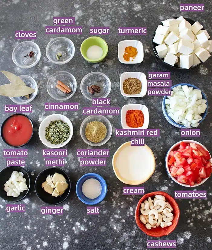Paneer butter masala recipe 