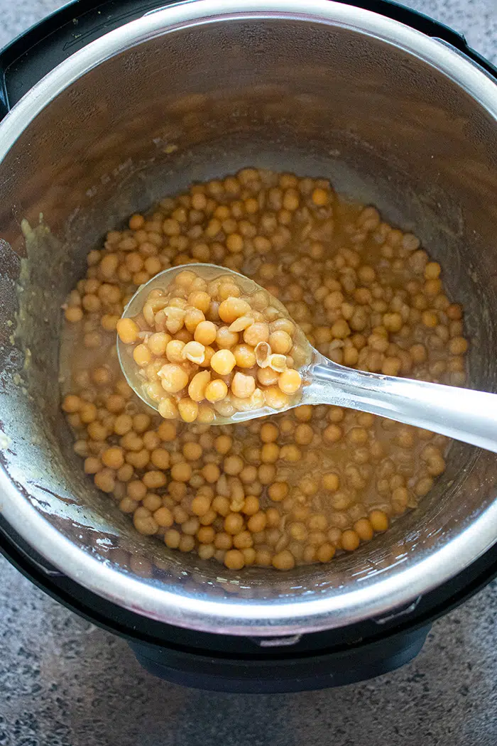 Cooked Ragda in Instant Pot