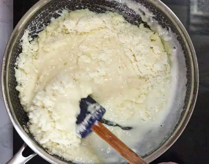 Mix the mil powder