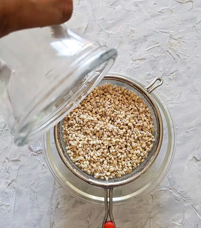 Rinse barley