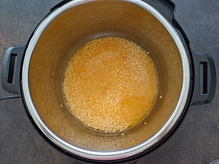 Add the dal to the Instant Pot
