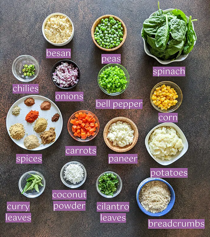 Hara bhara kabab ingredient list