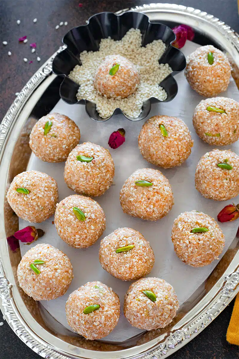 Sesame Seeds ladoo in a plate