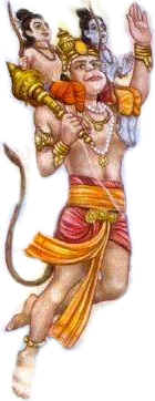 Hanumanji carrying Ram and Lakshman Hanumanji carrying Ram and Lakshman